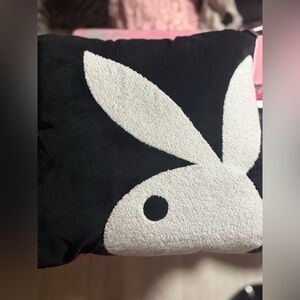 Black and White Bunny Pillow